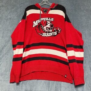 Bruzer Maryville Saints Hockey Jersey Men Large Red Graphic Jersey Knit Cotton